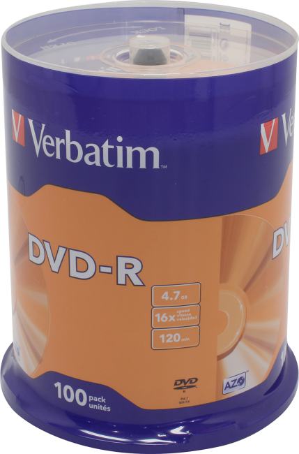 CD-R Verbatim   700Mb 52x sp. <уп.100 шт>  на шпинделе <43411/43430>