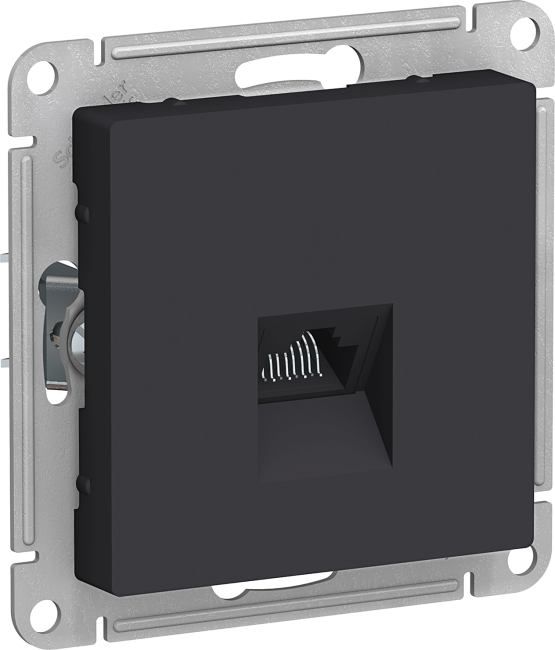 Schneider Electric AtlasDesign <ATN001083> Розетка  RJ45  кат.5e  (внут., карбон)