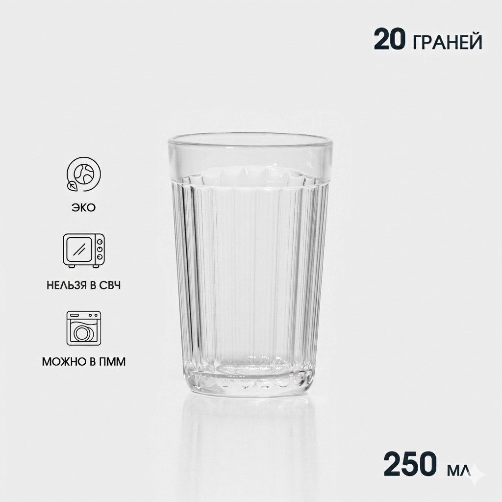 Стакан объем 250 мл.