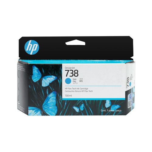 498N5A - Струйный картридж HP 738 498N5A голубой 130 мл  для HP DesignJet T850, T950