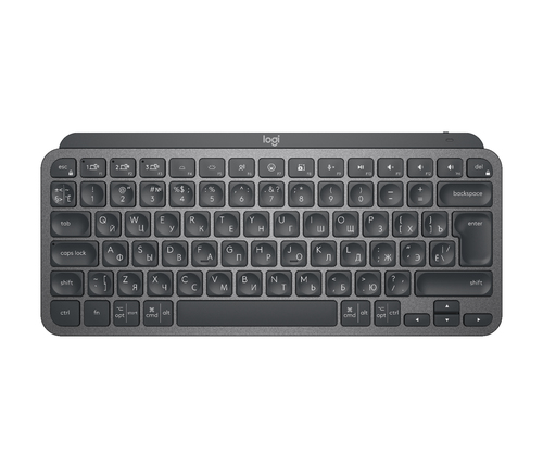 920-010501 - Клавиатура беспроводная Logitech MX Keys Mini Graphite |920-010501| Компактная, черная, Bluetooth LE/Logi Bolt, автоматическая подсветка, встроенная батарея, Type-C коннектор, кабель Type-C - Type-A в комплекте