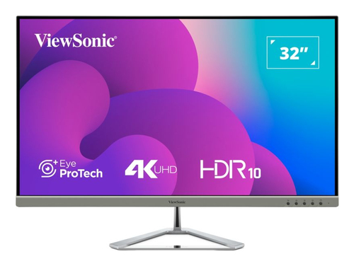 Монитор ViewSonic 31.5" VX3276-4K-MHD-2 серебристый VA LED 16:9 HDMI M/M матовая 350cd 178гр/178гр 3840x2160 60Hz DP 4K 6.9кг