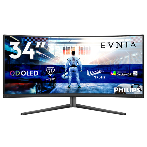 34M2C6500/00 34" PHILIPS 34M2C6500/00 WHITE (OLED, изогнутый, 3440x1440, 175Hz, 0.03 ms, 178°/178°, 1000  cd/m, 1M:1, +2