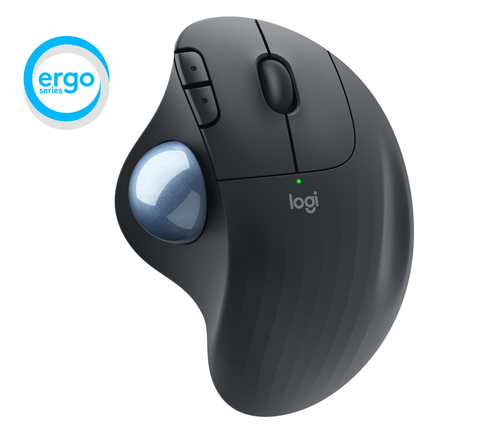 Трекбол беспроводной Logitech ERGO M575 графитовый, 2000 dpi, радиоканал, Bluetooth, USB, кнопки - 5