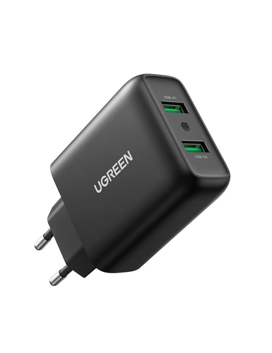 Зарядное устройство UGREEN CD161 (10216) USB-A QC 3.0 36W Fast Charger EU. Цвет: черный