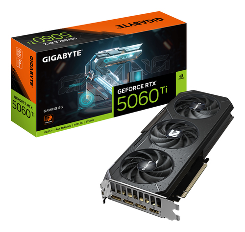 Видеокарта Gigabyte PCI-E 5.0 GV-N506TGAMING-8GD 1.0 NVIDIA GeForce RTX 5060TI 8Gb 128bit GDDR7 2572/28000 HDMIx1 DPx3 HDCP Ret