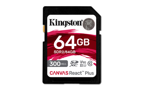 Флеш карта SDHC 64Gb Kingston SDHC, UHS-I Class U3 V90, чтение: 300Мб/с, запись: 260Мб/с SDR2/64Gb