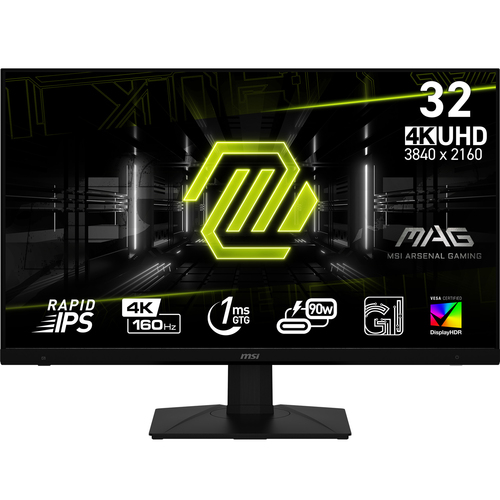 MSI MAG 31.5" 322UPF черный {IPS 3840x2160 160Hz 1ms 350cd 2xHDMI DipslayPort 3xUSB2.0 HAS VESA} [9S6-3DC79T-014]