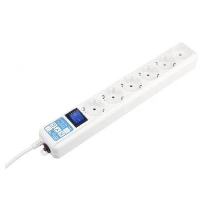 Сетевой фильтр PowerCube SPL6-16-P-3М, 6 розеток, 3 м, 16 А
