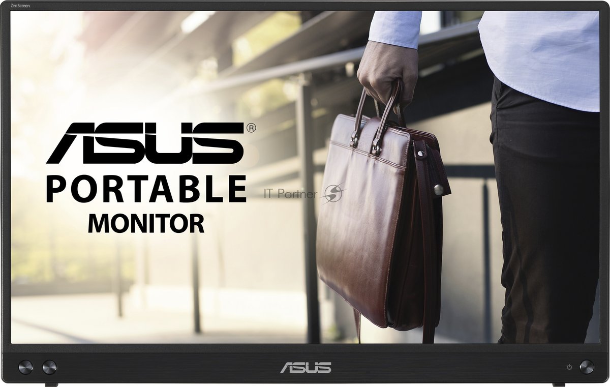 Монитор 15.6" ASUS ZenScreen MB16ACV IPS 1920x1080, 60 Гц, 5 мс, 16:9, 250 кд/м², USB Type-C, портативный, Flicker Free, Low Blue Light, темно-серый