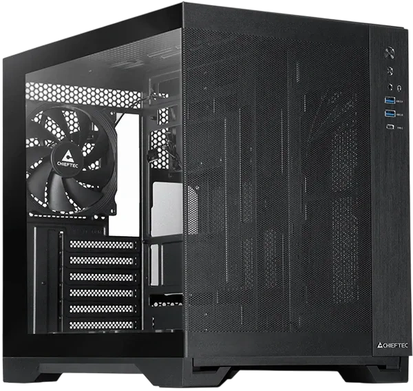 Корпус CHIEFTEC GM-30B-M-OP, ATX, стекло, 3x140мм