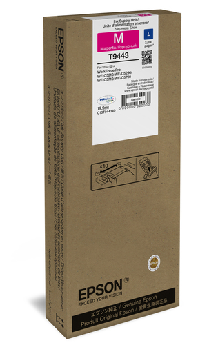 Картридж струйный Epson T9443 (C13T944340), пурпурный, оригинальный
