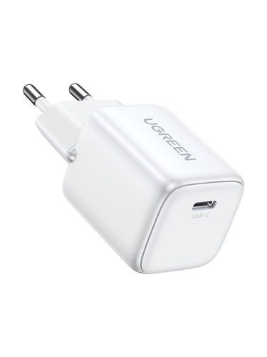 Сетевое зарядное устройство UGREEN CD318 (15324) Nexode 20W USB-C PD GaN Fast Charger EU. Цвет: белый