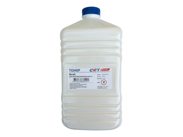 Тонер Cet HT8-Y CET8524Y500 желтый бутылка  500гр.  для  принтера RICOHMPC2003/2503/3003/5503