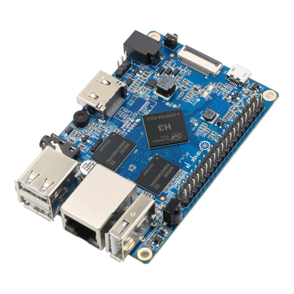 Orange Pi Одноплатный компьютер PC Plus RAM 1GB, 8GB eMMC flash