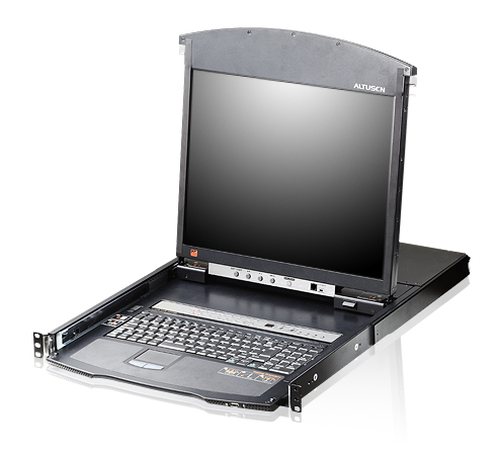 КВМ переключатель ATEN 19" 1-Local/Remote Share Access 16-Port Multi-Interface Cat 5 Dual Rail LCD KVM over IP switch