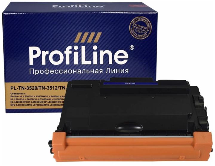 Картридж лазерный ProfiLine PL-TN-3520/TN-3512/TN-3480 для принтеров Brother HL-L6300/HL-L6300DW/HL-L6400/HL-L6400DW/HL-L5000/HL-L5000D/HL-L5100DN/HL-L5100DNX/HL-L5200DW/DCP-L5500DN/DCP-L5500DNX/DCP-L6600DW/MFC-L5700DN/MFC-L5750DW/MFC-L6800DW/MFC-L6900DW 20000 копий