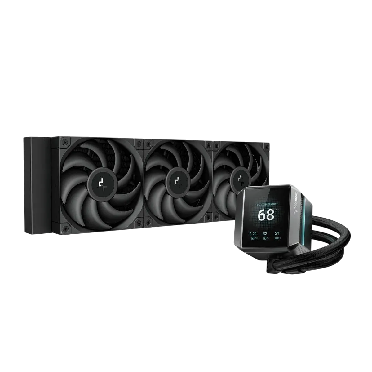 Система водяного охлаждения Deepcool Mystique 360 Soc-AM5/AM4/1200/1700/1851 черный 4-pin 36.49dB Al LCD 300W 1847gr Ret (R-LX750-BKDSNMP-G-1)