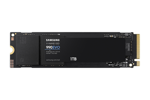 Твердотельный диск 1TB Samsung 990 EVO, M.2, PCI-E 5.0 x2, TLC 3D NAND [R/W - 5000/4200 MB/s]