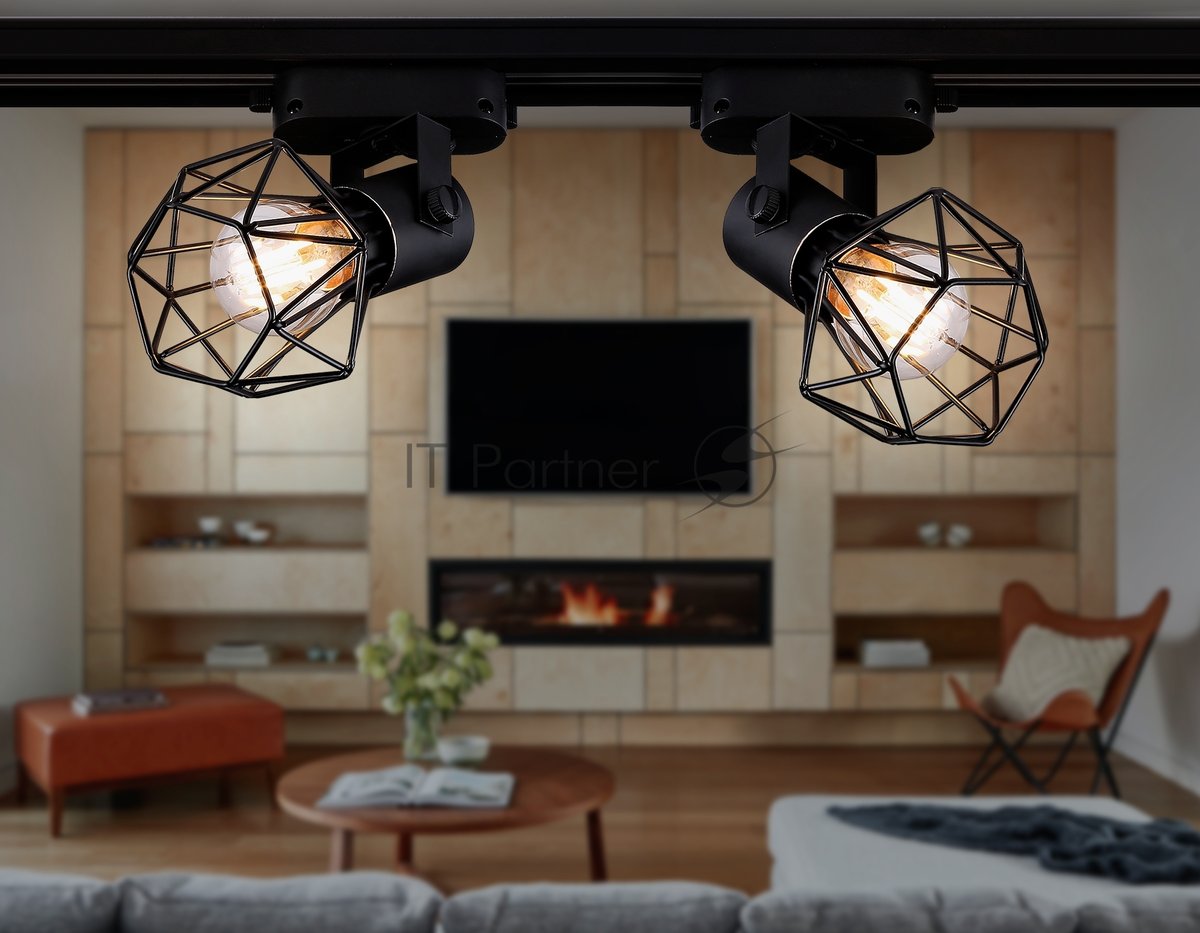 Трековый однофазный светильник Ambrella light GL5002 BK черный E27 max 40W D92x163