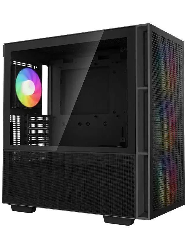 корпус Deepcool CH560 без БП, боковое окно (закаленное стекло), 3x140мм ARGB вентилятор спереди и 1x120мм ARGB вентилятор сзади, черный, ATX (R-CH560-BKAPE4-G-1)
