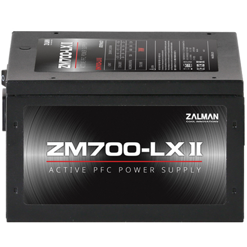 Блок питания ZALMAN 700W ZM700-LXII черный (ATX, APFC, 20+4P, 4xPCIe 6+2P, 3хMolex, 6xSATA, 120mm fan, RTL) (ZM700-LXII)