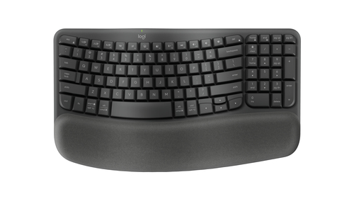 Клавиатура мембранная Logitech - Wave Keys, Беспроводная, 10 метров, USB, illumination keys, цвет тёмно-серый, 920-012319