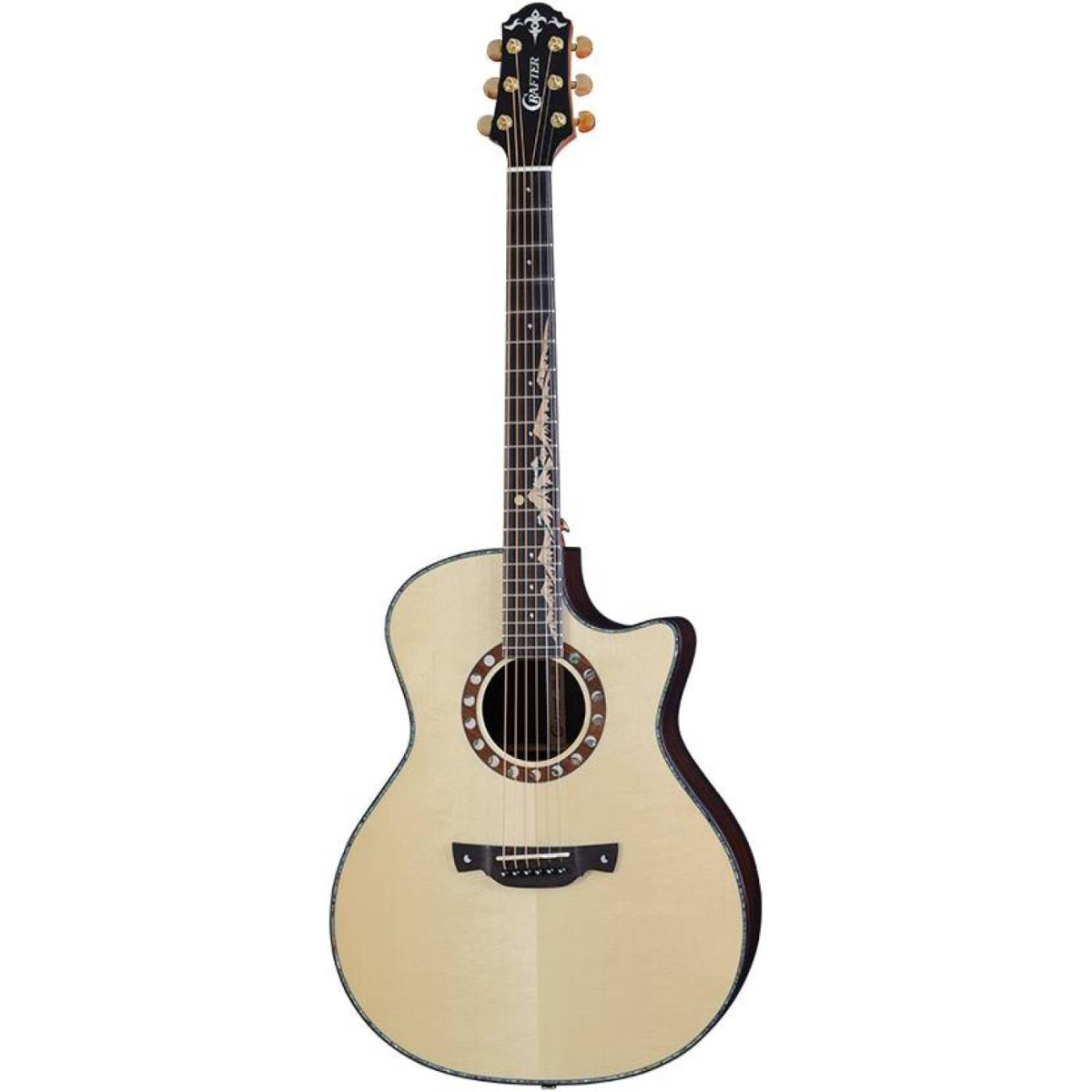 Электроакустическая гитара, верхняя дека Solid ель, корпус Solid палисандр CRAFTER ML G-1000ce