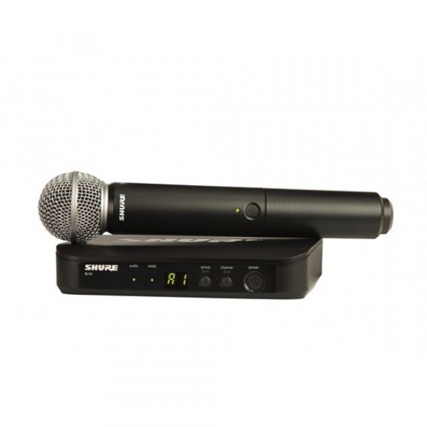Радиосистема вокальная SHURE BLX24E/SM58 M17 с капсюлем динамического микрофона SM58