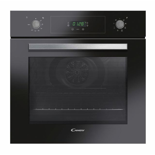 Candy Духовой шкаф Candy FCP605NXL/E (Timeless / 65 л / до 250 °C / Чёрный, стекло / Aquactiva / Гриль / Рельефные направляющие / A+)