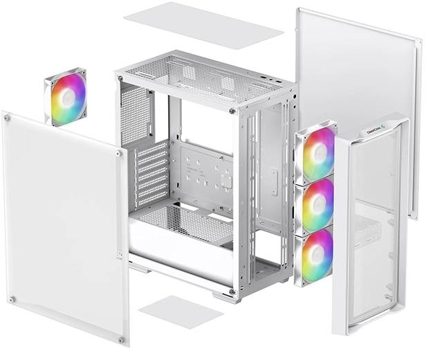 DEEPCOOL CC560 Mesh V2 белый без БП ATX 4x120mm 5x140mm 2xUSB3.0 audio bott PSU