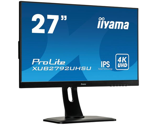 Монитор Iiyama 27" XUB2792UHSU-B1 черный IPS LED 5ms 16:9 DVI HDMI M/M матовая HAS Pivot 350cd 178гр/178гр 3840x2160 DisplayPort QHD USB 6.1кг