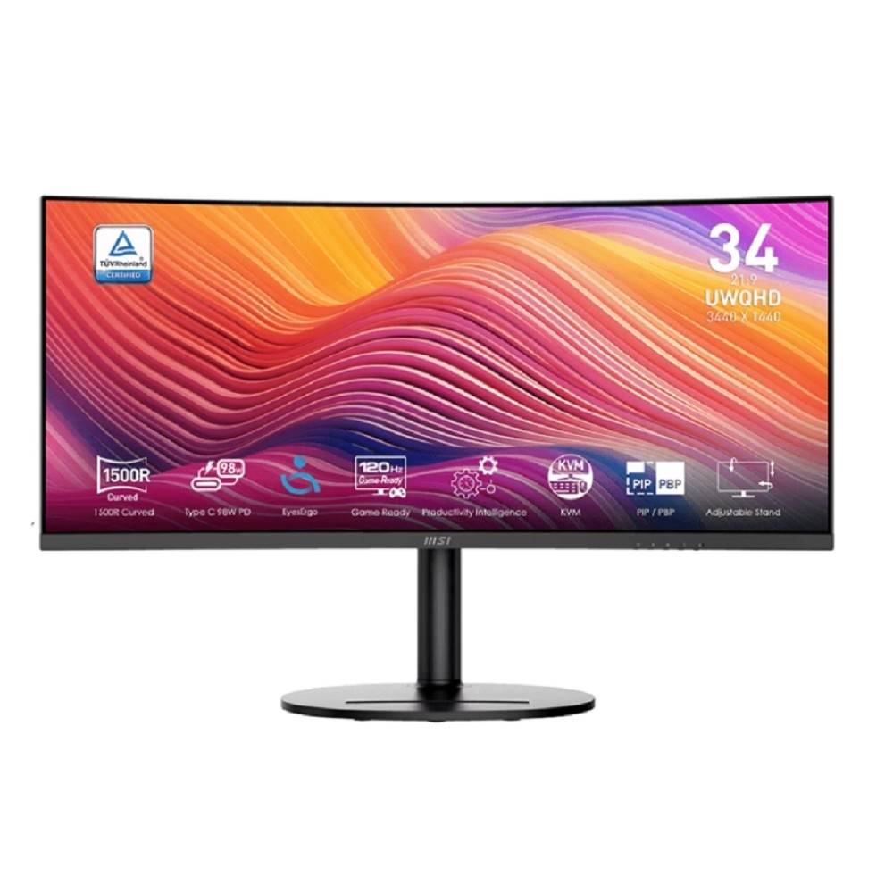 MICROSTAR MSI Modern 34" MD342CQP черный {VA Curved 3440x1440 120Hz 1ms USB 178/178 300cd 3000:1 2xHDMI DisplayPort USB-C} [9S6-3PC59H-043]