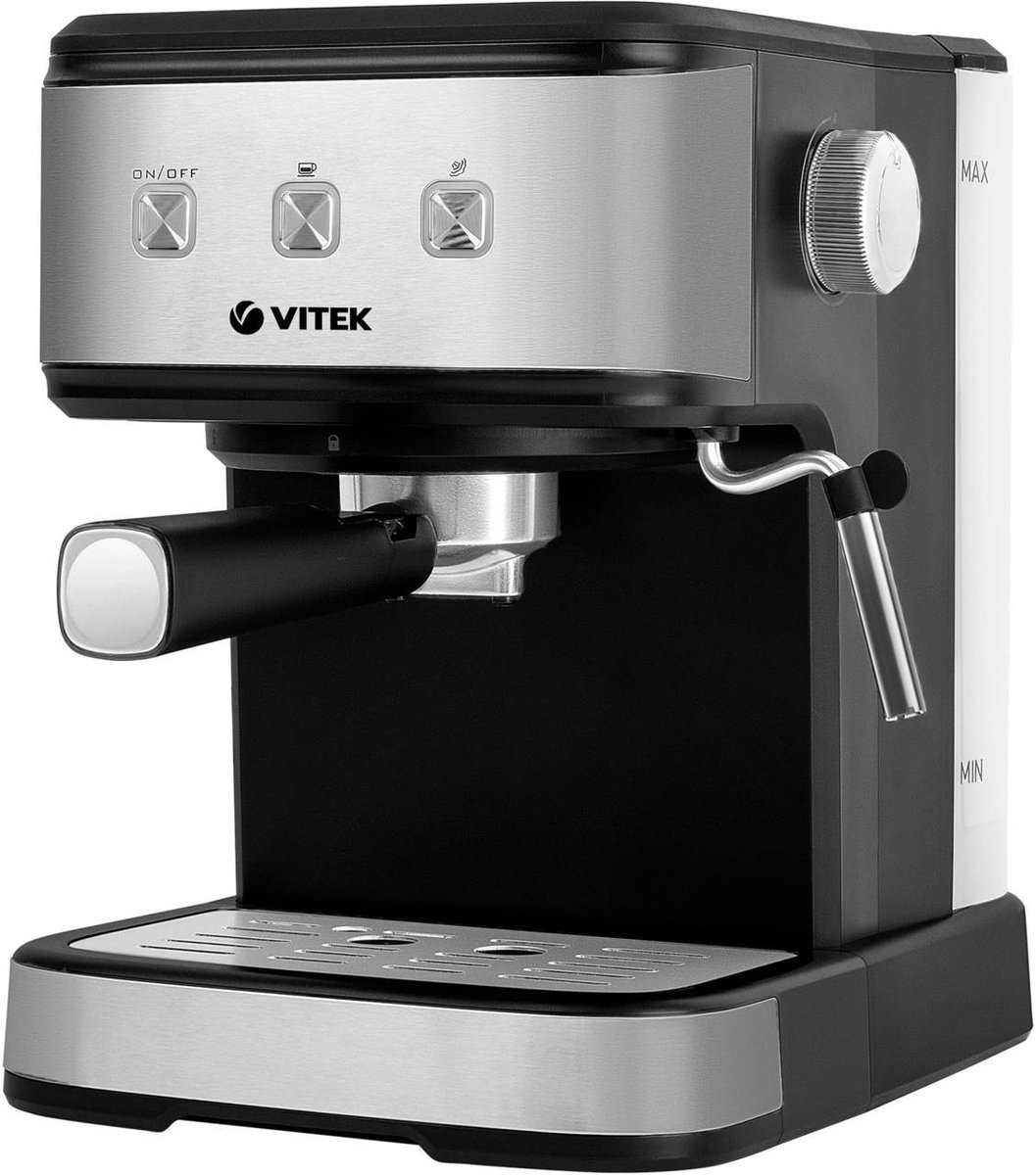 VITEK рожковая Metropolis VT-8470 850Вт серебристый/черный
