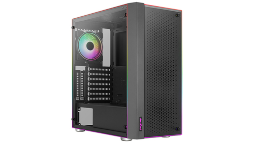 <102501> Корпус Aerocool Skribble-G-BK-v1 (MidiTower, USB3.0, ATX, без БП) чёрный [4711099472888]
