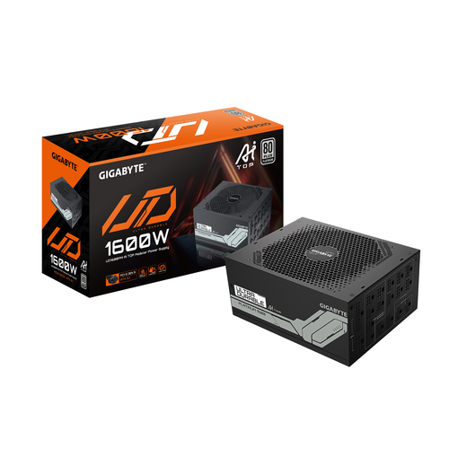 Блок питания ATX 1600Вт Gigabyte UD1600PM PG5 AI TOP 80+ Platinum ATX 3.1 (20+4pin) APFC 120mm fan 8xSATA полностью модульный [GP-UD1600PM PG5]