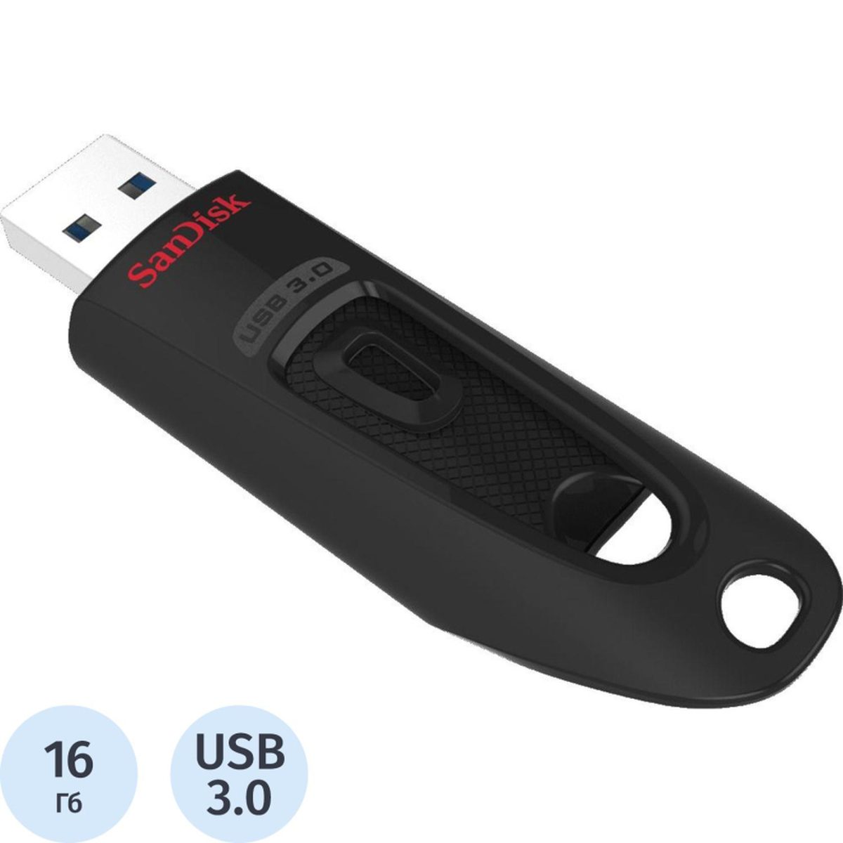 Флеш-память USB 16Gb SanDisk Ultra, черный (SDCZ48-016G-U46)