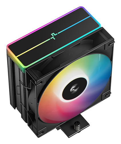 Кулер для процессора DEEPCOOL AG400 BK ARGB V2 LGA1851/1700/1200/115X/AM5/AM4 (18шт/кор, TDP 220W, PWM, ARGB Fan 120mm, 4 тепл. трубки, черный) RET (R-AG400-BKAMMN-GJD)