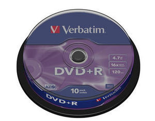 DVD+R Disc Verbatim   4.7Gb  16x  (уп. 10 шт) на шпинделе (43498)