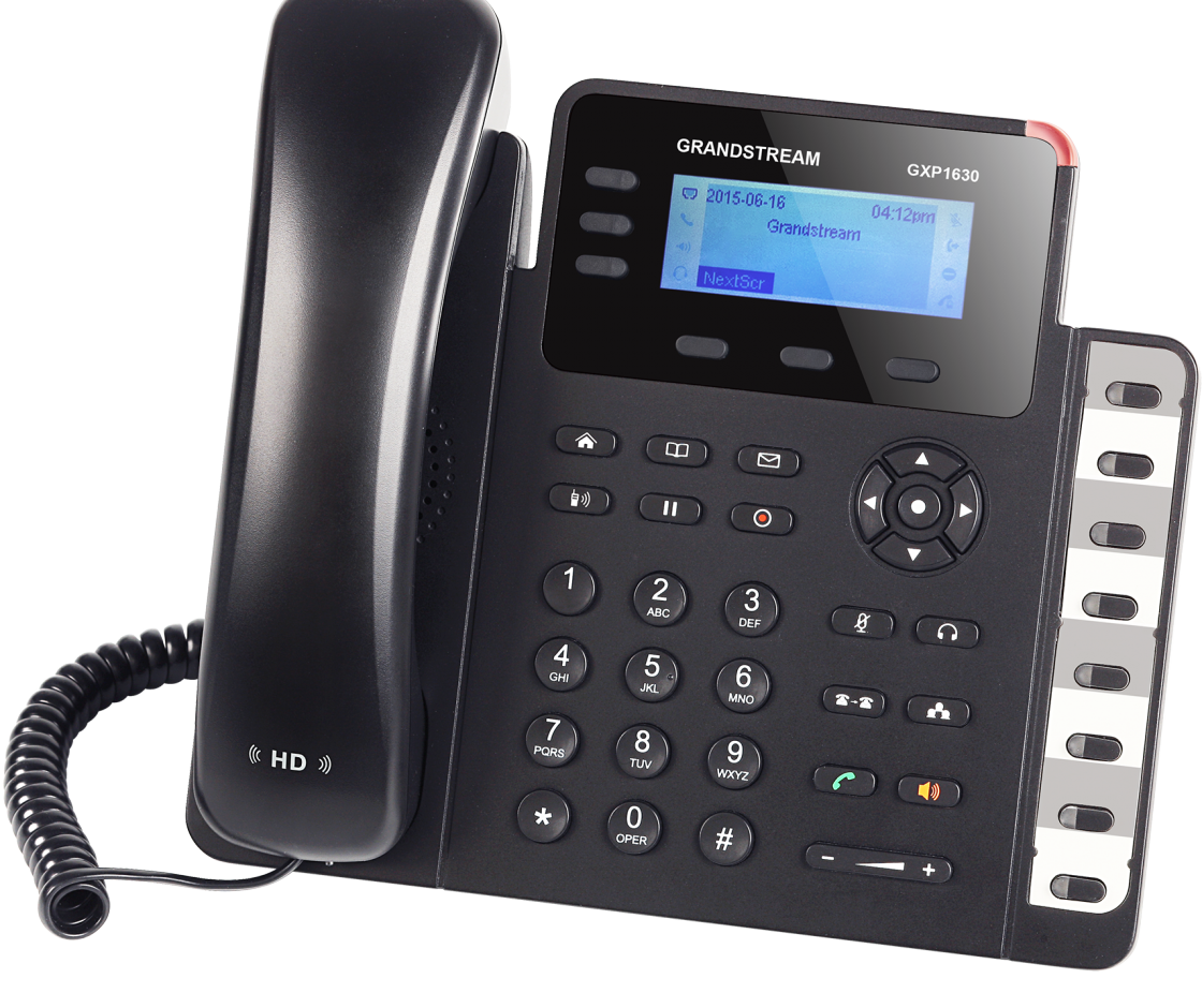 SIP-телефон Grandstream Networks GXP1630, 3 линии, PoE, 1GbE, 8 BLF