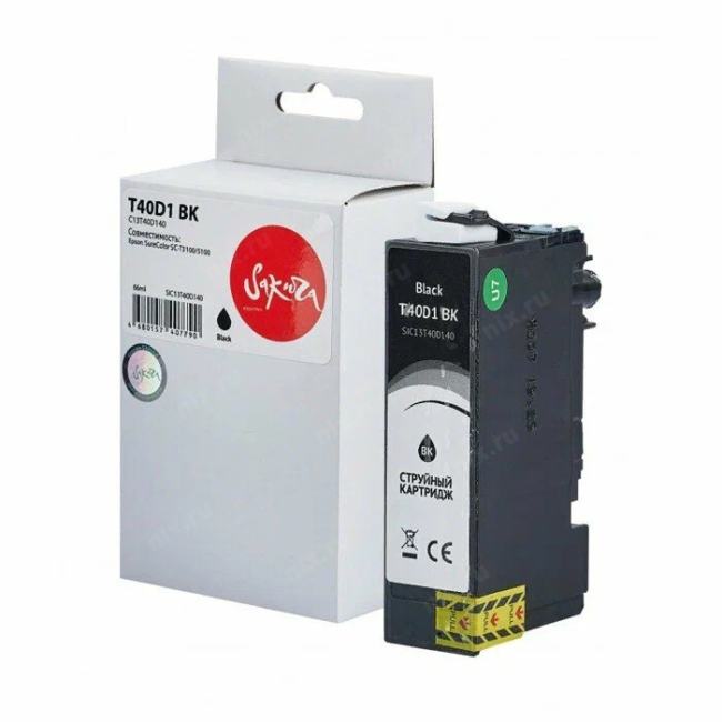 SIC13T40D140 Sakura C13T40D140 (T40D1 BK) для Epson SureColor SC-T3100/5100,  черный, 66 мл.