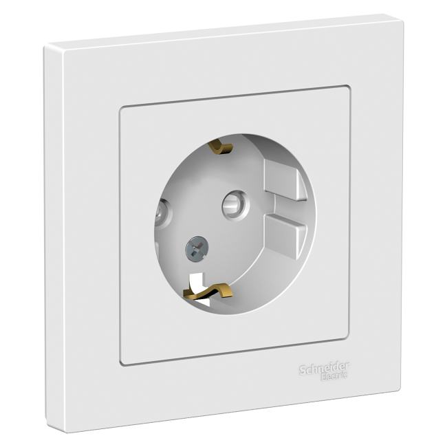 Schneider Electric AtlasDesign <ATN000144> Розетка  (2К+З,  белый)