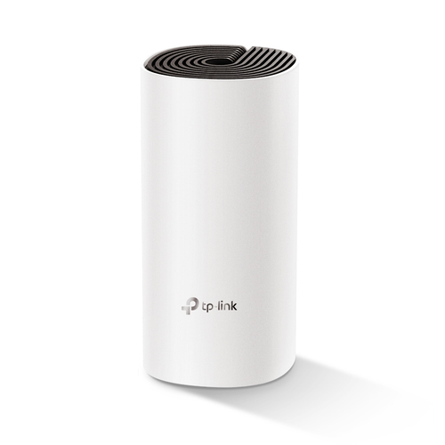 Домашняя Mesh TP-Link Wi-Fi система Deco M4 (1-Pack), 1167 Мбит/с (5 ГГц: до 867 Мбит/с + 2,4 ГГц: до 300 Мбит/с), 2 порта 1000 Мбит/с, 2 встроенные антенны на каждом модуле Deco