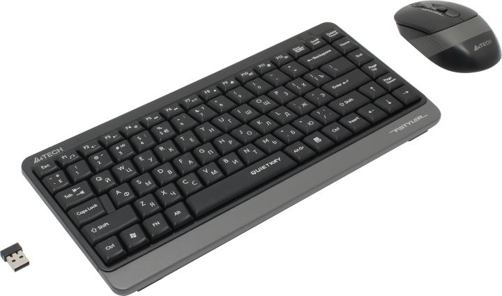 A4Tech Fstyler Wireless FGS1110Q Grey (Кл-ра, USB, FM+Мышь, 4кн,  Roll, USB, FM)
