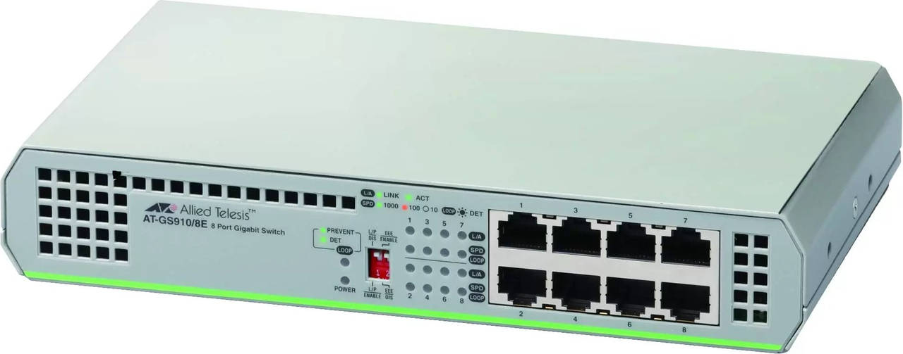 Коммутатор Allied Telesis AT-GS910/8E-50, 8×1GbE, неуправляемый