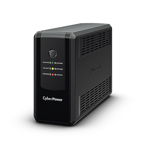 UT650EG - Источник бесперебойного питания, CyberPower, UT650EG, Мощность 650ВА/390Вт, UTG-серия, Линейно-интерактивный, Напольный, LED/RJ11/RJ45e/USB, AVR: 165-290В, АКБ 12В/7Ач*1шт., Вых: 3xSchuko, Чёрный