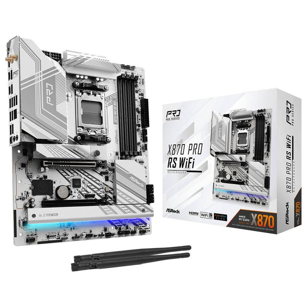 Материнская плата ASROCK X870 PRO RS WIFI, AM5, X870, DDR5, ATX