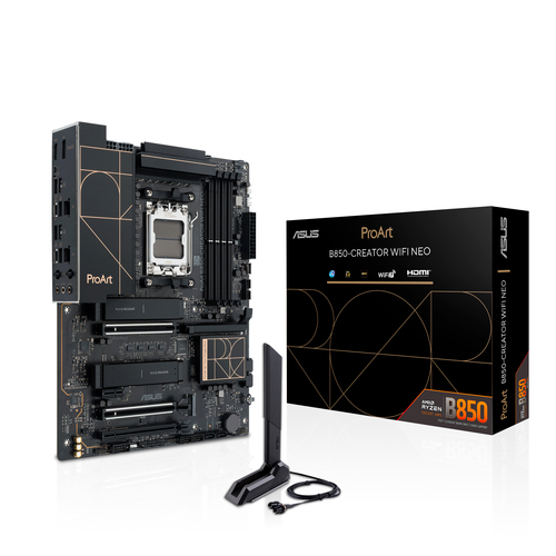 Материнская плата Asus PROART B850-CREATOR WIFI NEO, AM5, AMD B850, 4xDDR5, 4xSATA, 3xM.2, 2xPCIe x16, 1xPCIe x1, DisplayPort, HDMI, 2x5Gb LAN, USB Type-C, 5x3.5 мм, 7.1, ATX