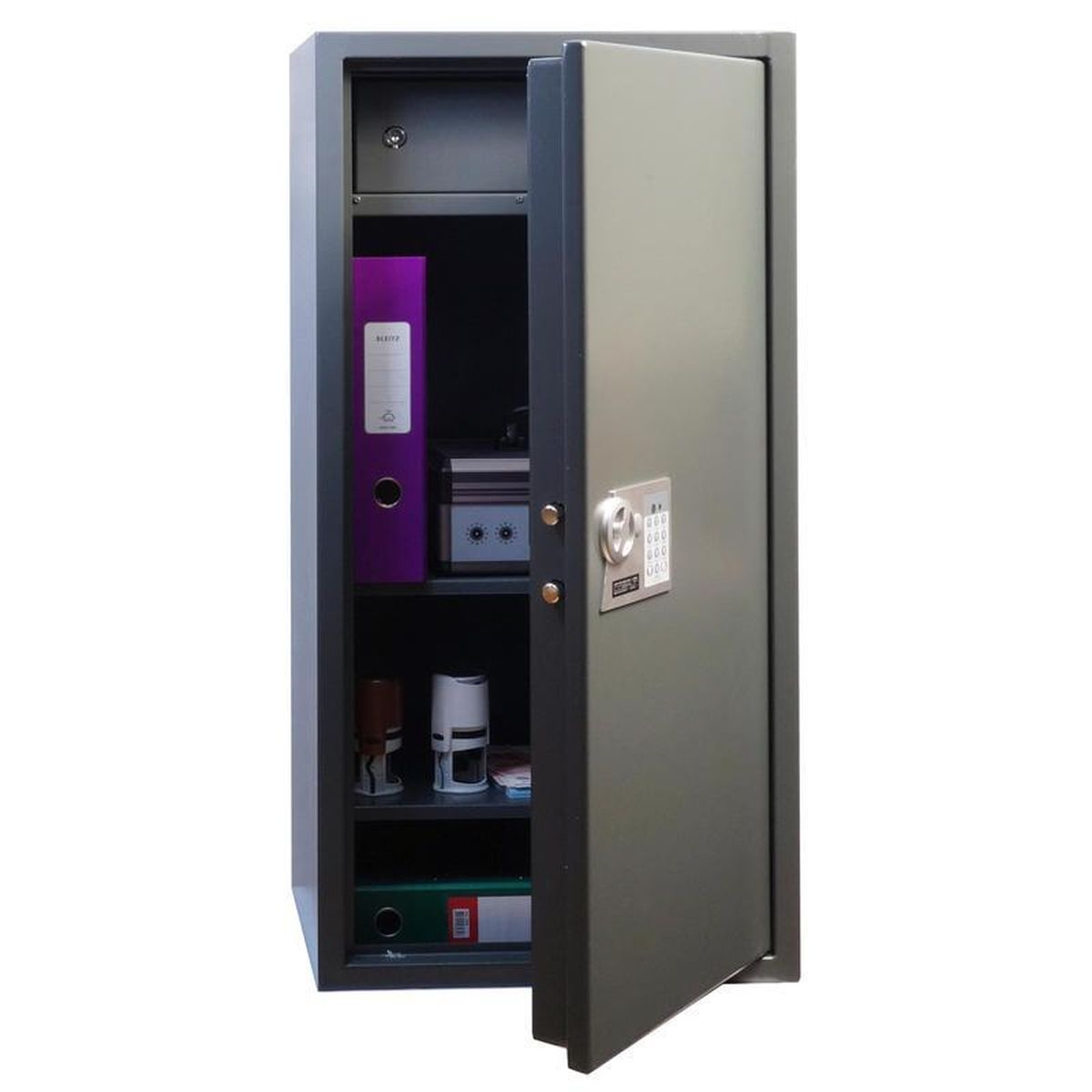 Сейф мебельный Cobalt 1436573, EKL-90Т, электронный, с трейзером, 450x360x910 мм