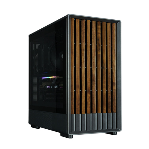 Компьютерный корпус Zalman P10 NAMU, MATX, черный, WINDOW, FRONT COVER WALNUT, 2x3.5", 3x2.5", 1xUSB TYPE-C, 1xUSB3.0, FRONT 2x120мм, REAR 1x120мм ARGb